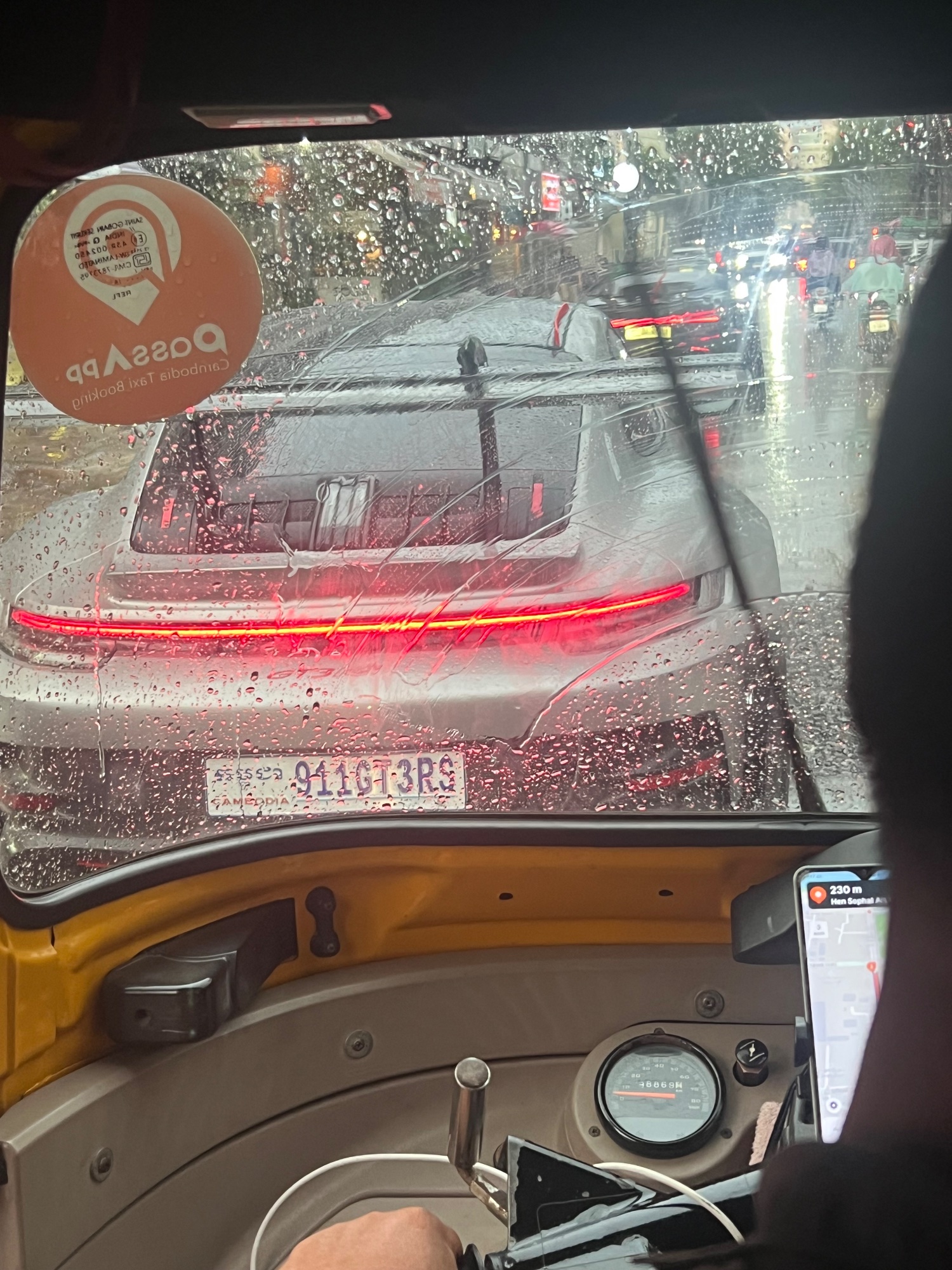 Pesky traffic blocking my tiktok ride.