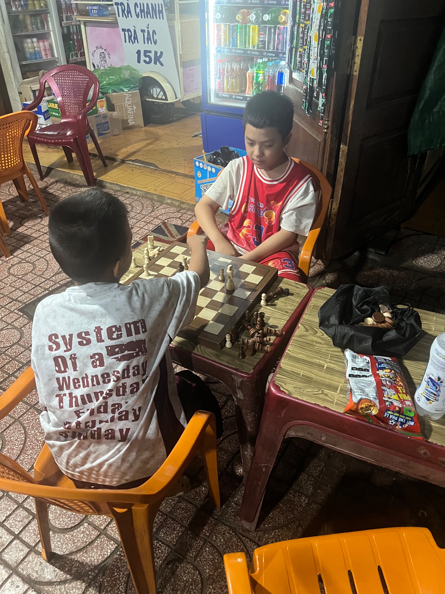 I found these two buddies. I was waiting their game out to join. but they just started another one.