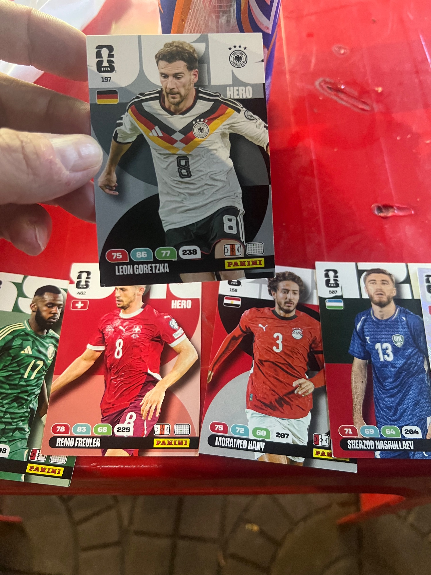 some kids gifted their lower value world cup collection cards to me..
