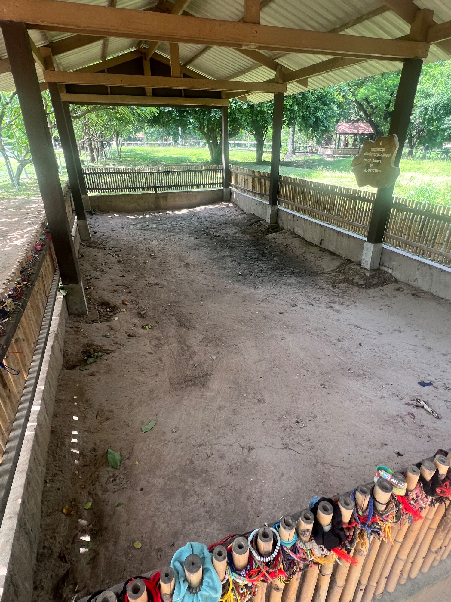 Mass grave of 450 victims.