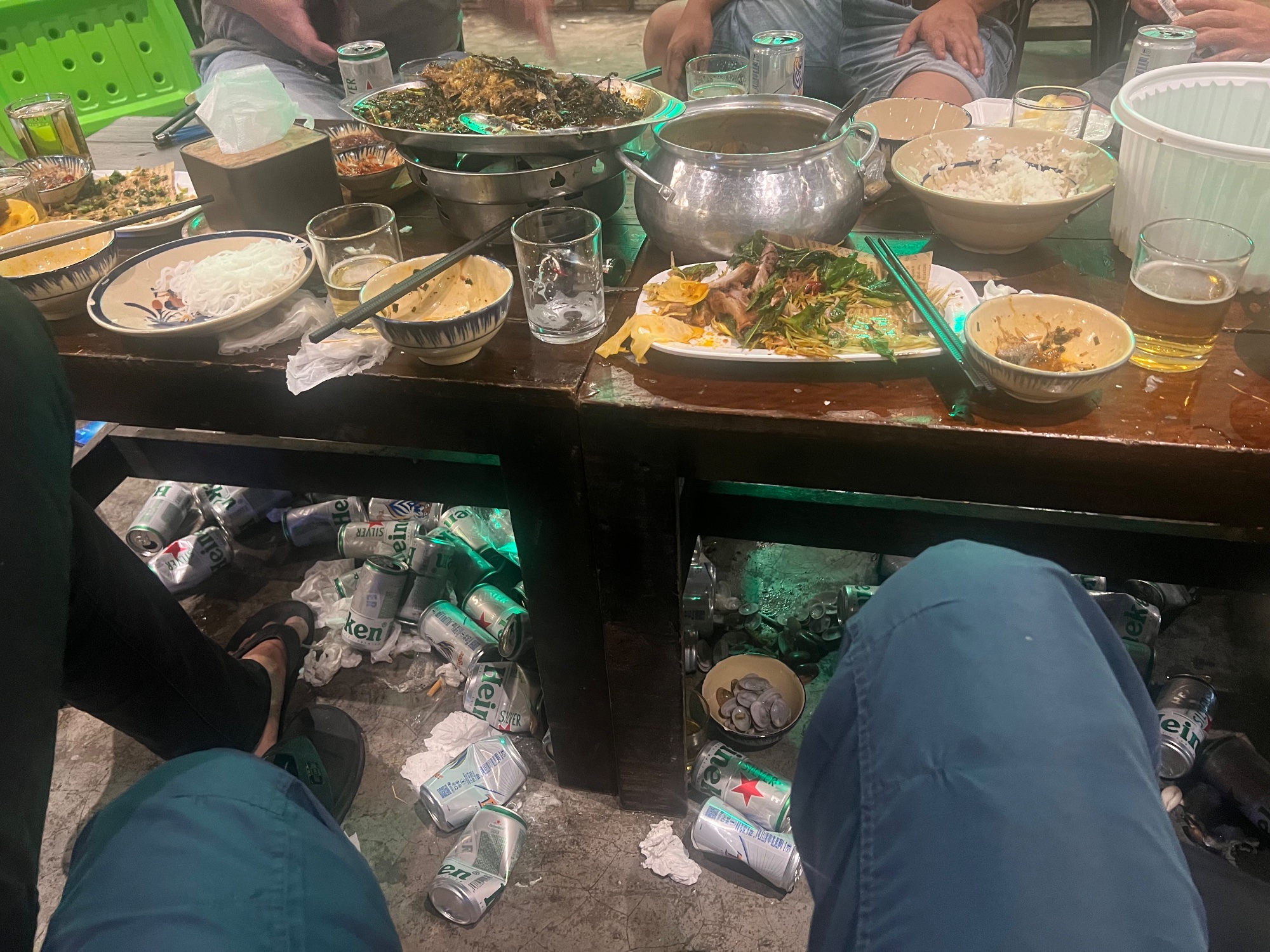Wandering around the streets I found myself being inivited to some locals. They always put more food on my plate and beer in my glass. I did not object.