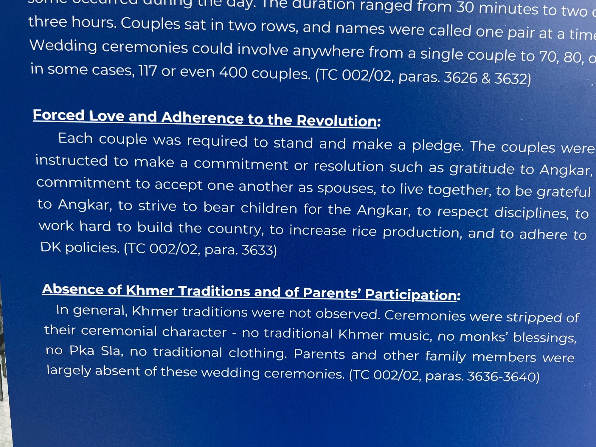 A pledge for an increase in rise production, in your wedding vows.
