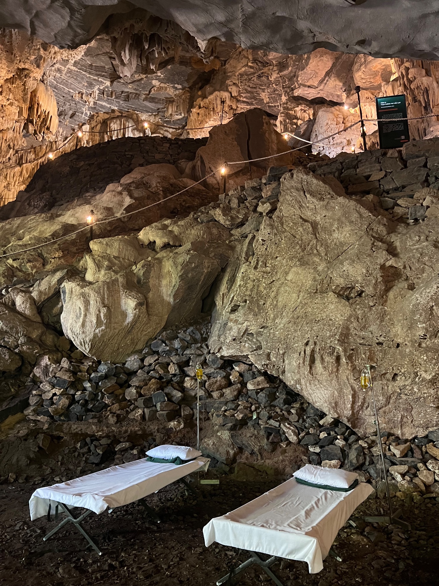 The cave was used for ervything. Here: medical treatment.